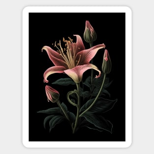 Red Lily Flower Magnet